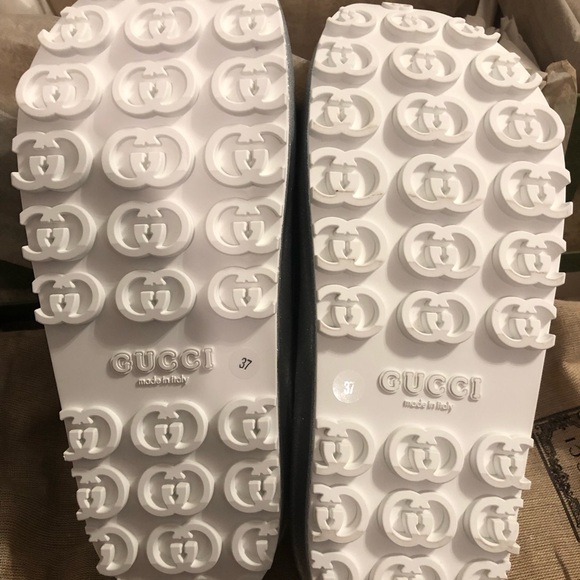 New Gucci platform silver sandals slides size 7 - Picture 4 of 4